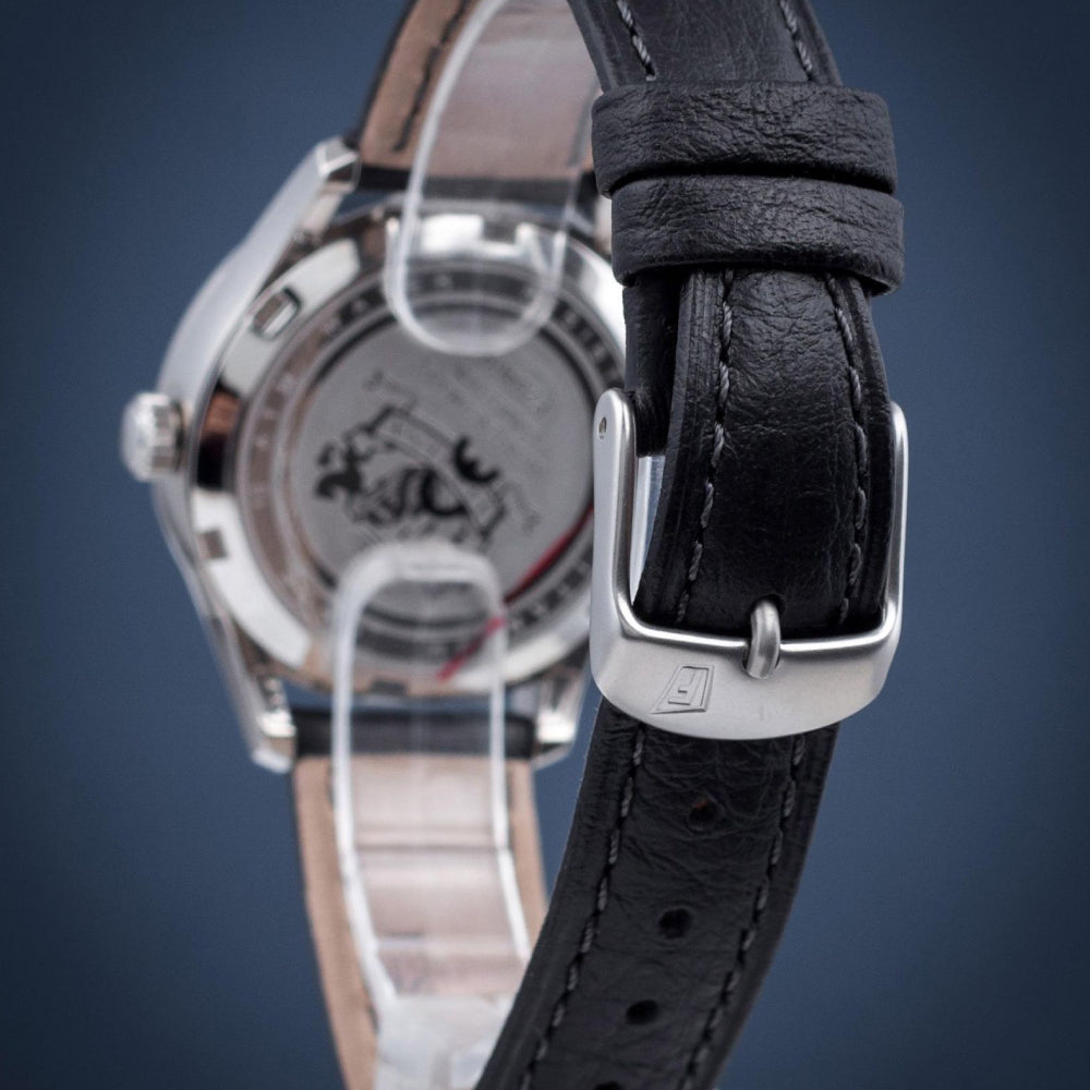 ساعة فيستينا النسائية بحركة كوارتز ولون مينا أسود - f20469/3