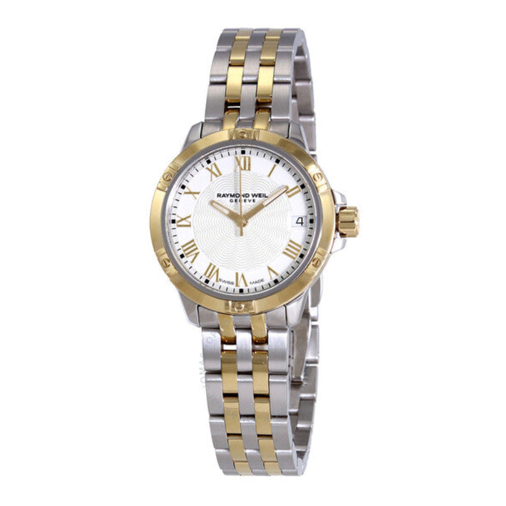 ساعة ريموند ويل النسائية بحركة كوارتز ولون مينا أبيض - RW-0102