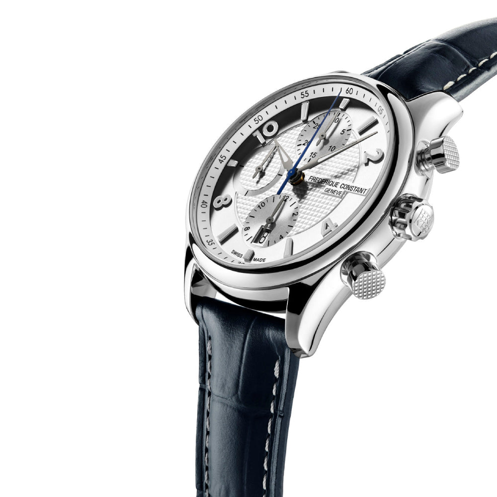 ساعة فريدريك كونستانت الرجالية بحركة أوتوماتيكية ولون مينا فضي - FC-0157+BOAT