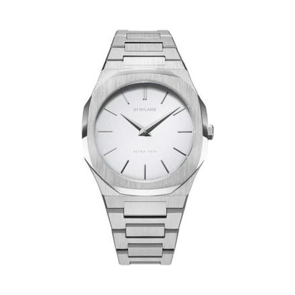 ساعة دي وان ميلانو الرجالية بحركة كوارتز ولون مينا أبيض - ML-0268