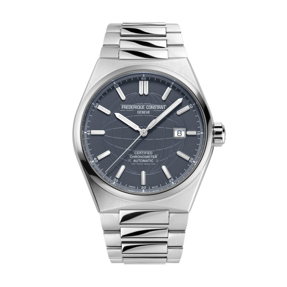 ساعة فريدريك كونستانت الرجالية بحركة أوتوماتيكية ولون مينا أزرق - FC-0249+R.STRAP