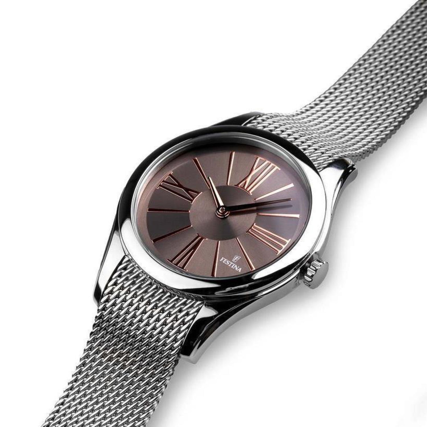 ساعة فيستينا النسائية بحركة كوارتز ولون مينا أسود - F16962/2