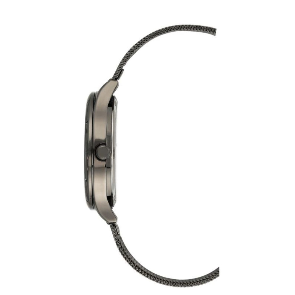 ساعة آن كلاين النسائية بحركة كوارتز ولون مينا أحمر - AK-0201