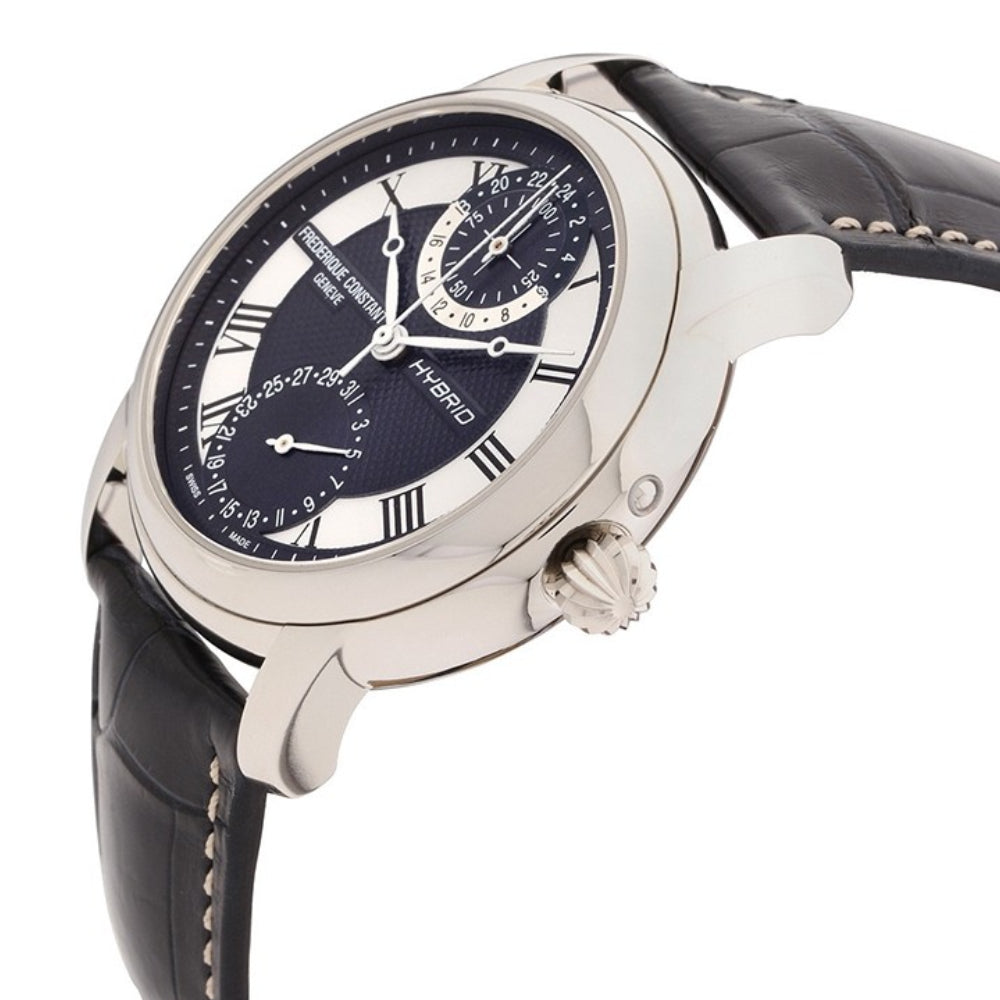 ساعة فريدريك كونستانت الرجالية بحركة أوتوماتيكية ولون مينا أزرق - FC-0121 (HY BRID)