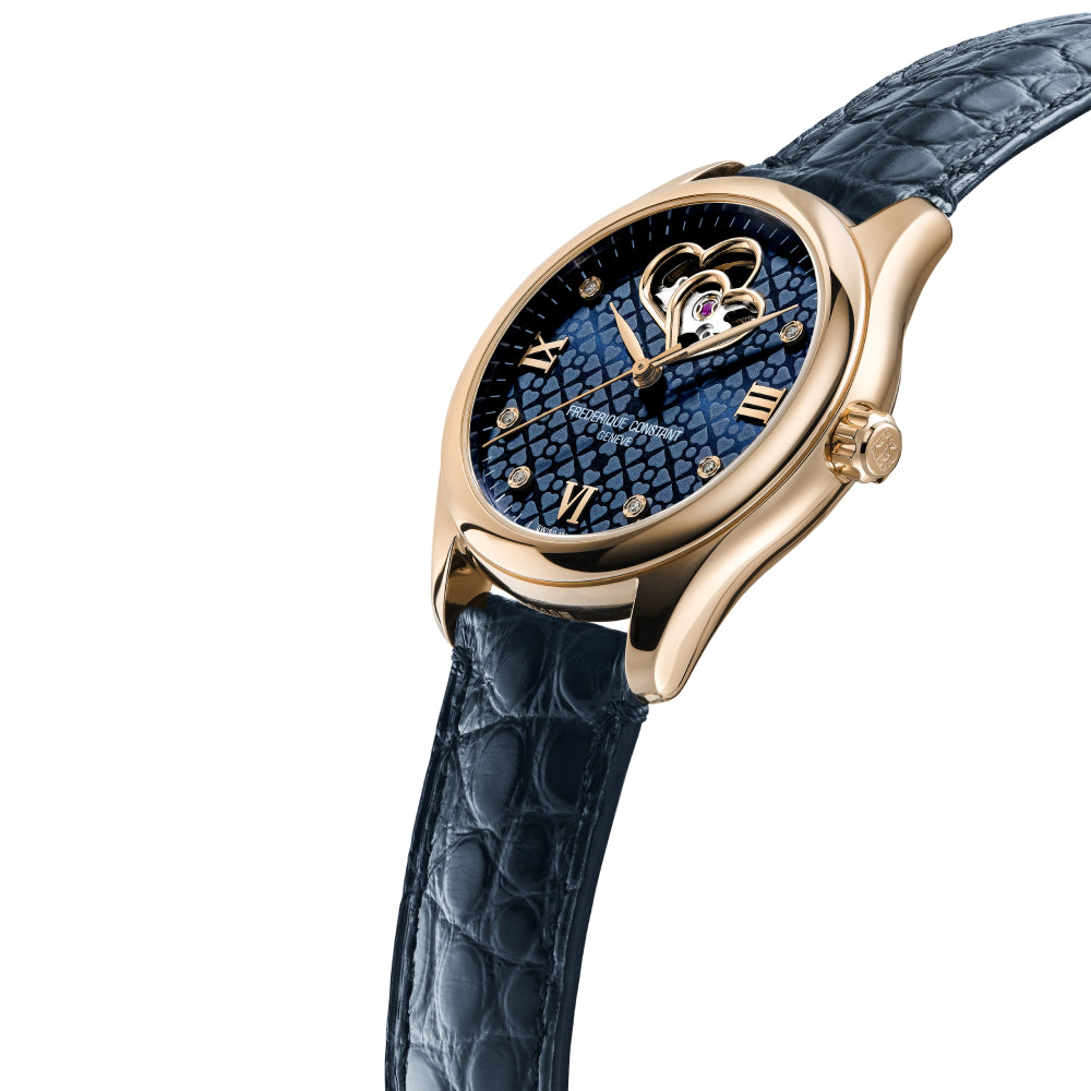 Frederique Constant Women's Quartz Blue Dial Watch - FC-0112 (6/D 0.06CT)