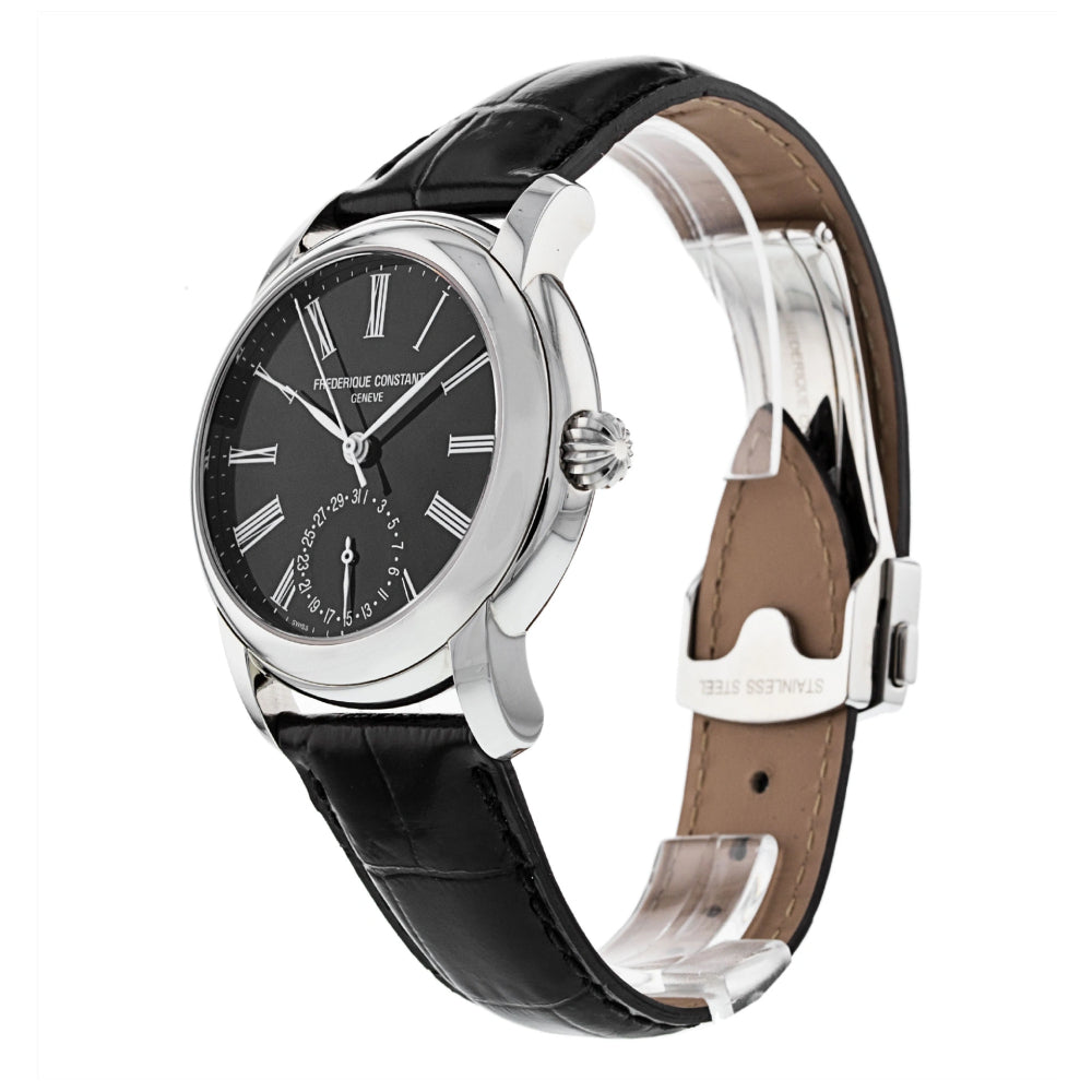 ساعة فريدريك كونستانت الرجالية بحركة أوتوماتيكية ولون مينا أسود - FC-0050