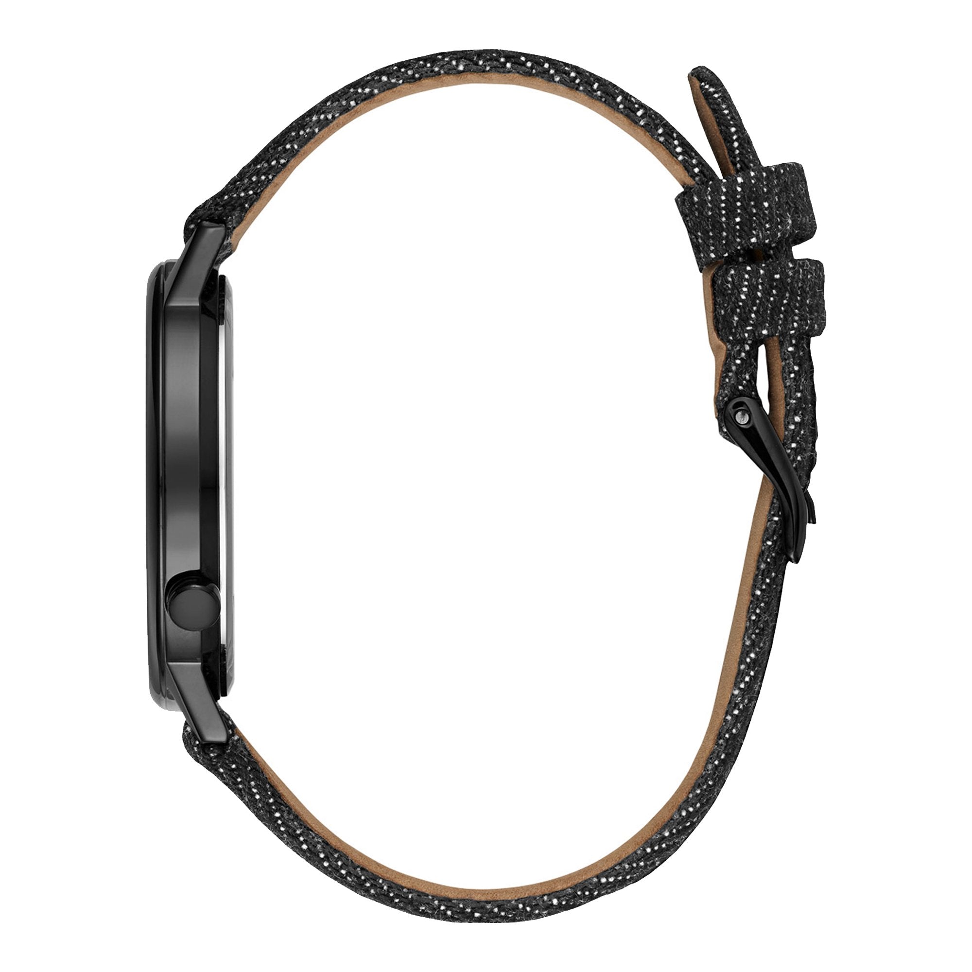 ساعة جيس النسائية بحركة كوارتز ولون مينا أسود - GW-0113