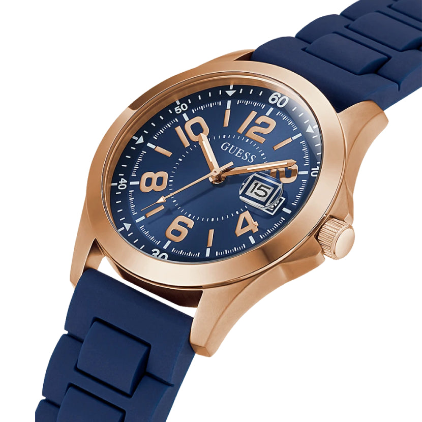 ساعة جيس الرجالية بحركة كوارتز ولون مينا أزرق - GW-0240