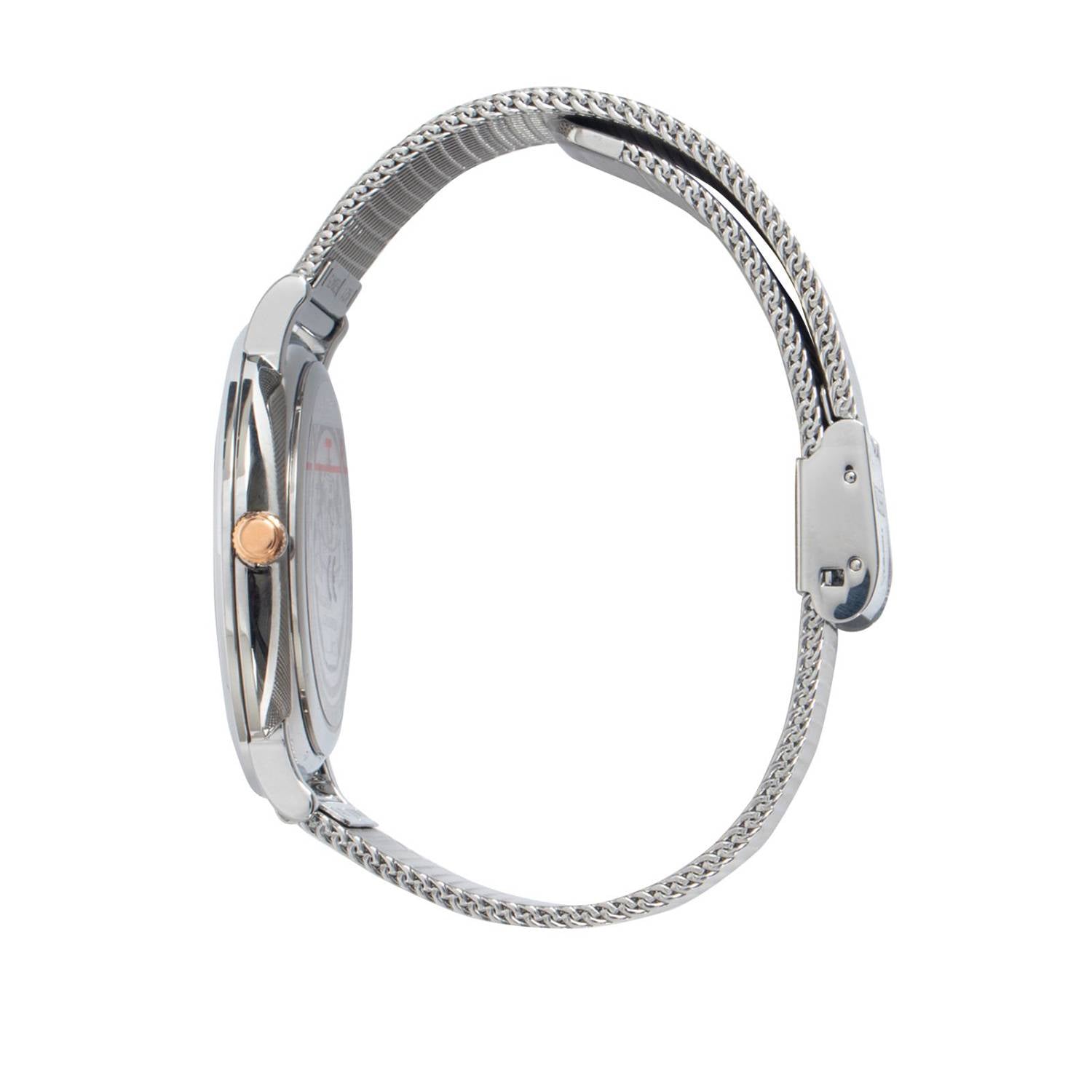 ساعة فيستينا النسائية بحركة كوارتز ولون مينا وردي - f20475/2