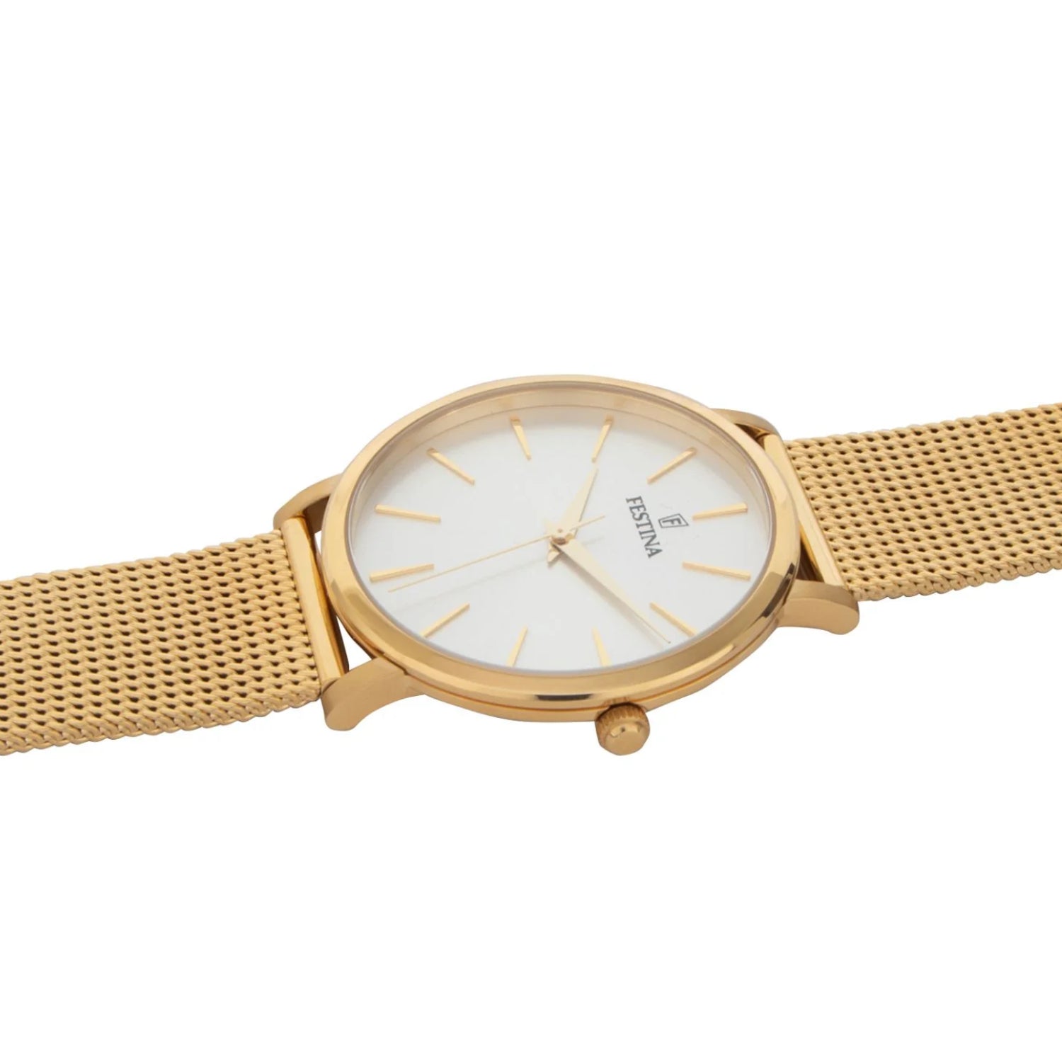 ساعة فيستينا النسائية بحركة كوارتز ولون مينا أبيض - f20476/1