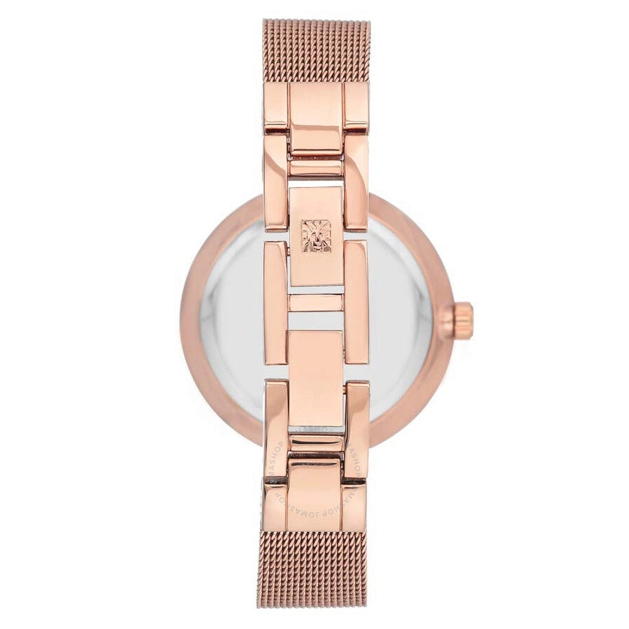 ساعة آن كلاين النسائية بحركة كوارتز ولون مينا بورجوندي - AK-0024