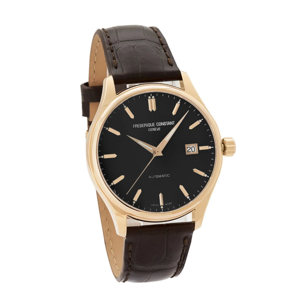 ساعة فريدريك كونستانت الرجالية بحركة كوارتز ولون مينا أسود - FC-0033