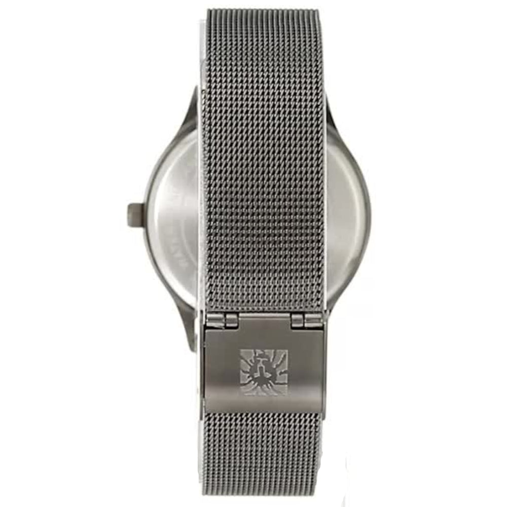 ساعة آن كلاين النسائية بحركة كوارتز ولون مينا أحمر - AK-0201