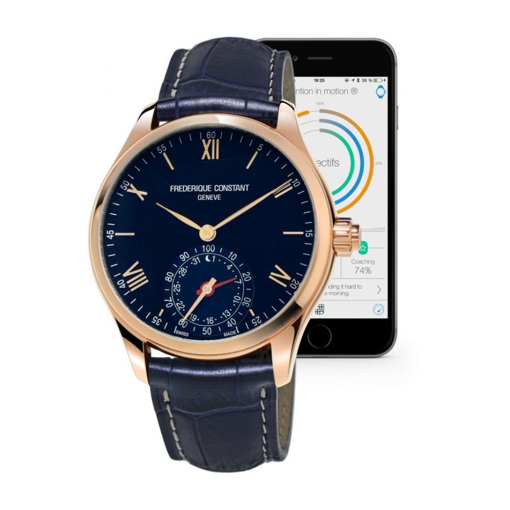 ساعة فريدريك كونستانت الرجالية بحركة كوارتز ولون مينا أزرق - FC-0082