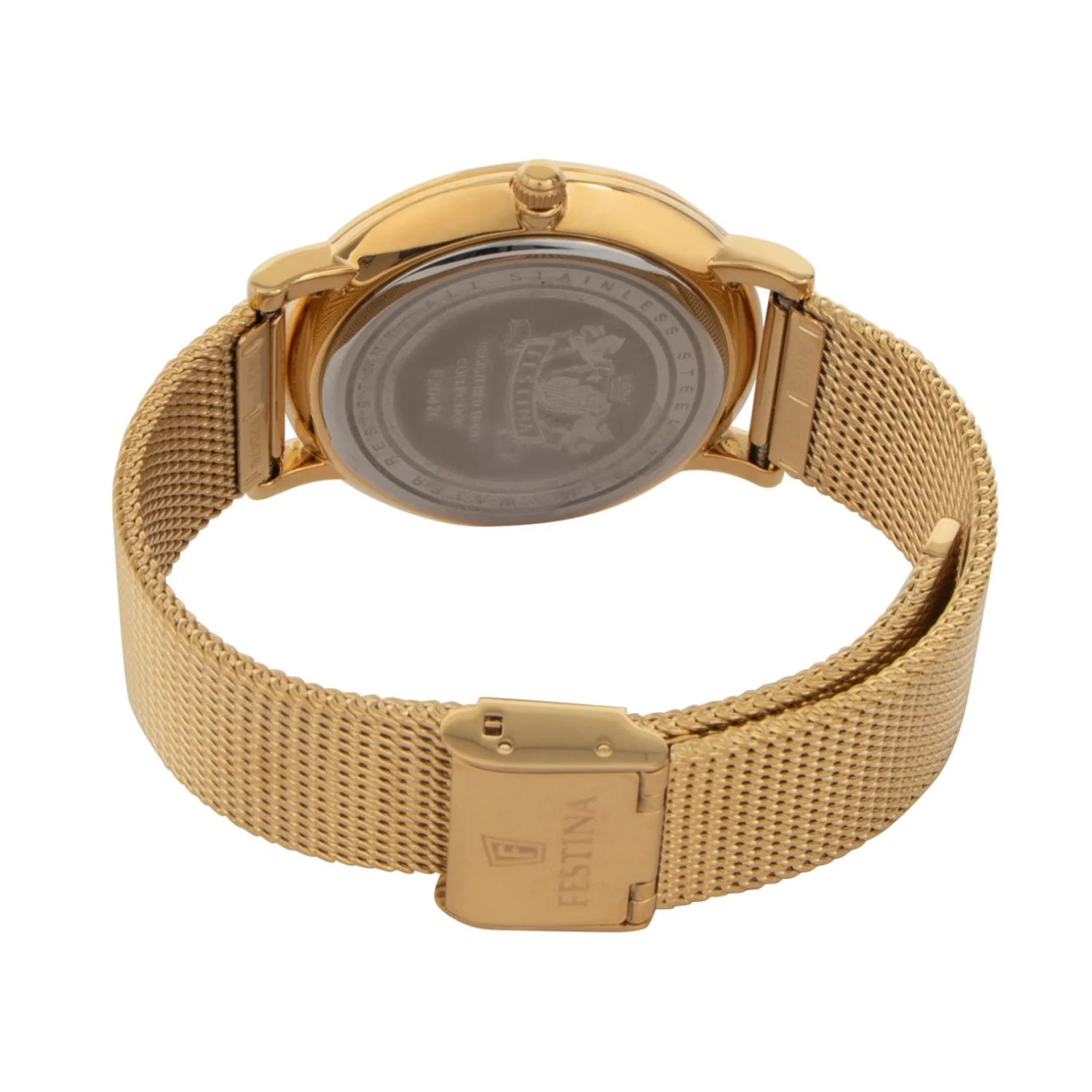 ساعة فيستينا النسائية بحركة كوارتز ولون مينا أبيض - f20476/1