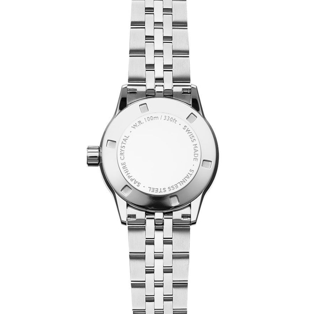 ساعة ريموند ويل النسائية بحركة كوارتز ولون مينا فضي - RW-0141 (DMND/55)