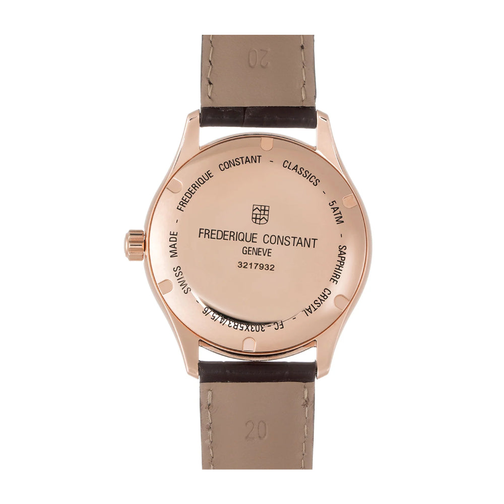 ساعة فريدريك كونستانت الرجالية بحركة كوارتز ولون مينا أسود - FC-0033