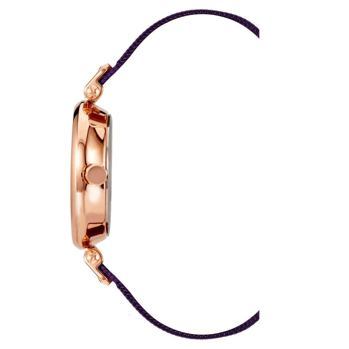 ساعة آن كلاين النسائية بحركة كوارتز ولون مينا أرجواني - AK-0249