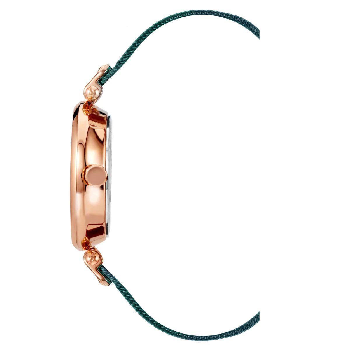 ساعة آن كلاين النسائية بحركة كوارتز ولون مينا أخضر - AK-0250