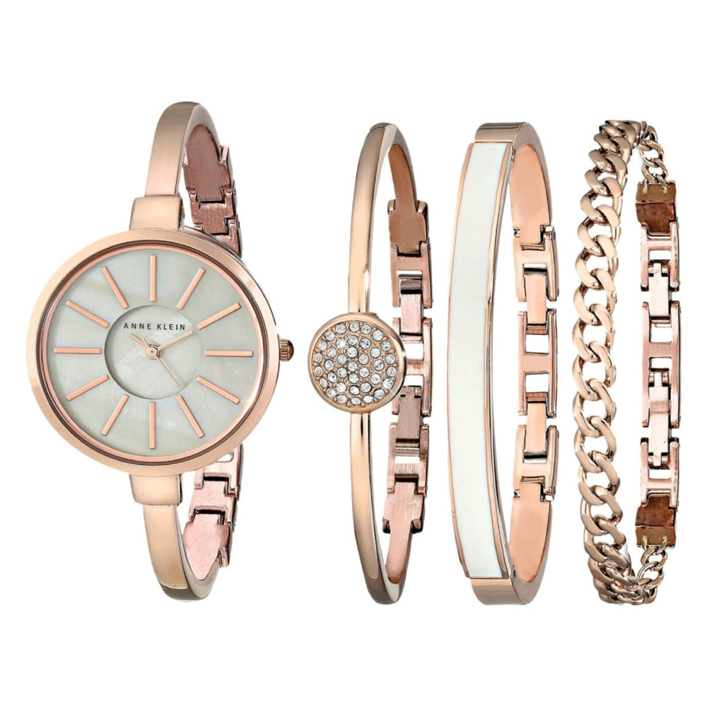 Anne klein silver outlet watch and bracelet set