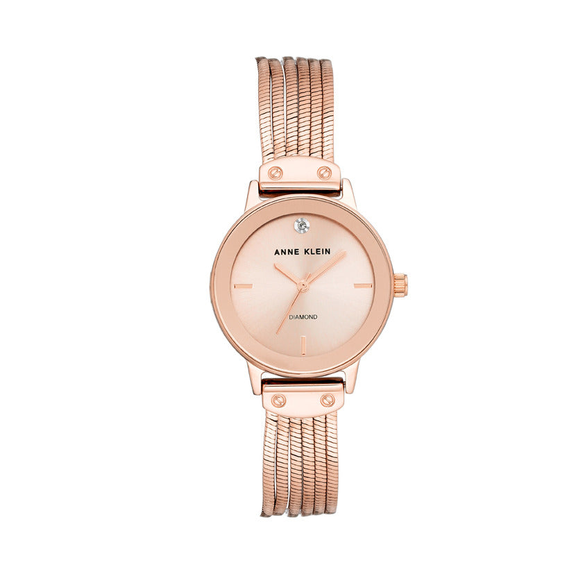 Anne Klein Women's Quartz Watch Rose Gold Dial - AK-0144