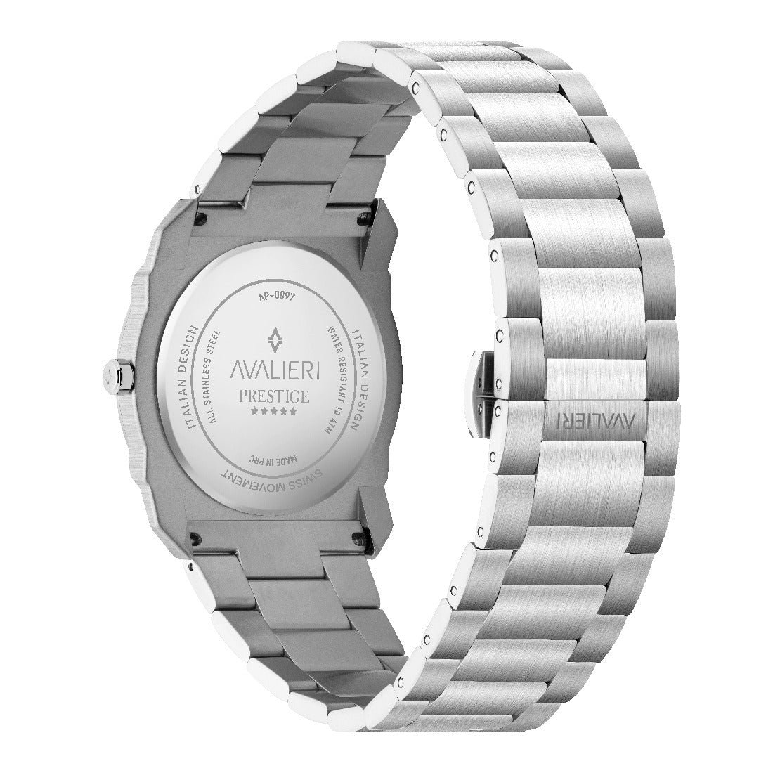 ساعة أفاليري برستيج الرجالية بحركة كوارتز السويسرية ولون مينا أخضر - AP-0097