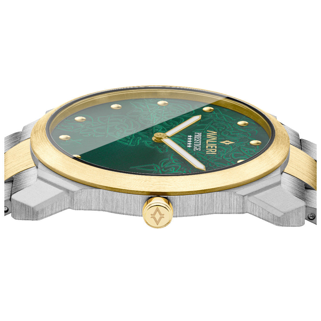 Avalieri Prestige Men's Watch, Swiss Quartz Movement, Green Dial - AP-0098