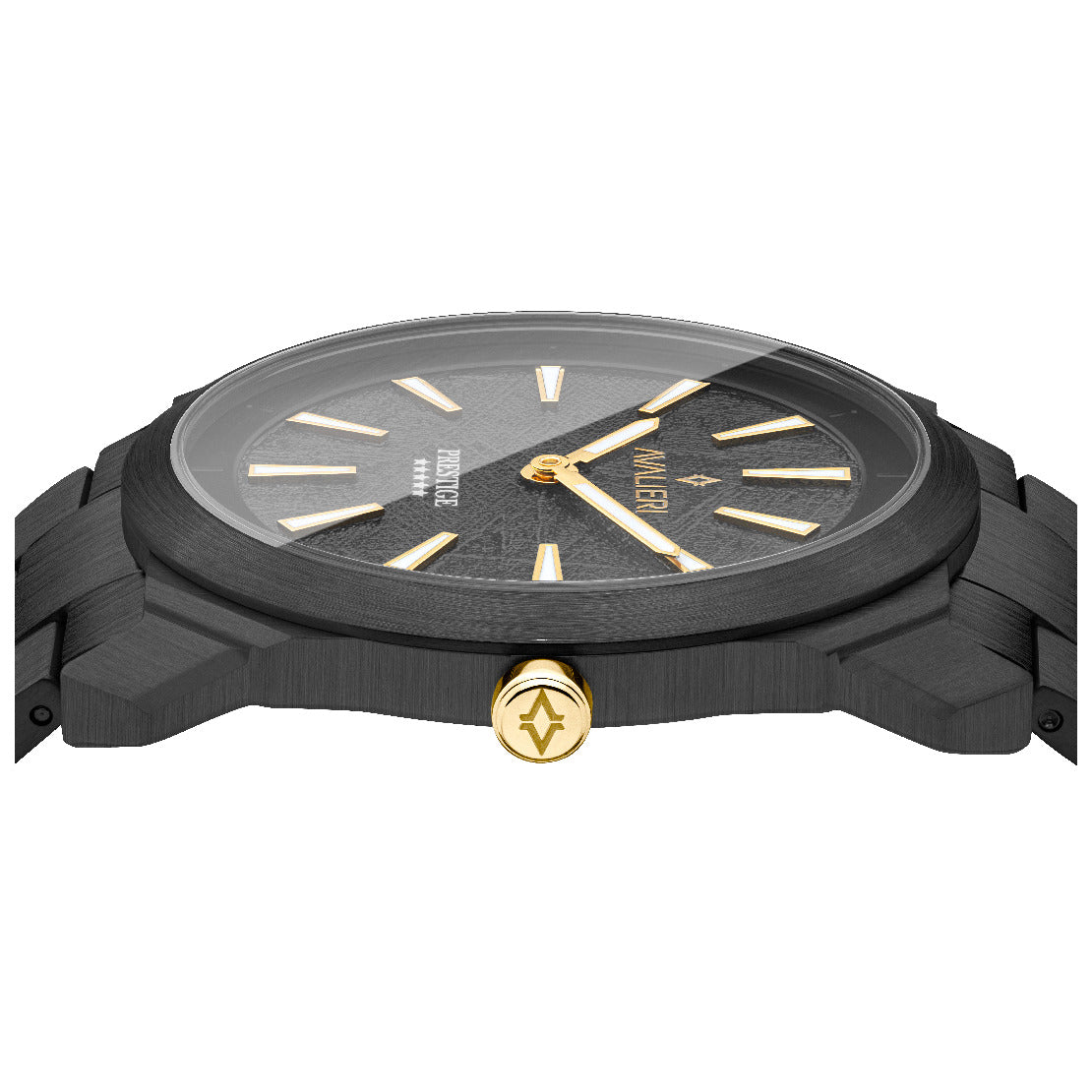 ساعة أفاليري برستيج الرجالية بحركة كوارتز السويسرية ولون مينا أسود - AP-0107