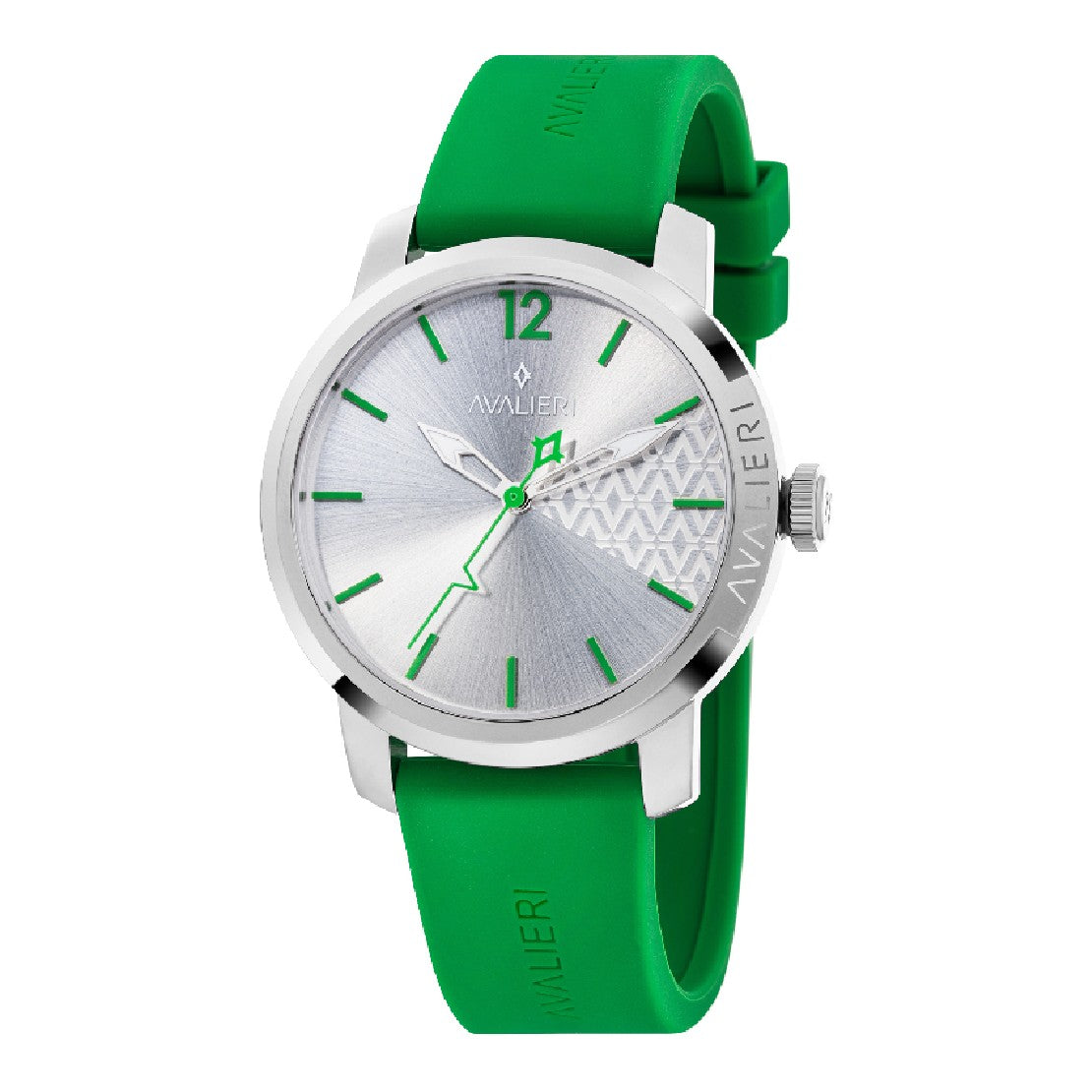 ساعة أفاليري الرجالية بحركة كوارتز ولون مينا فضي - AV-2375B