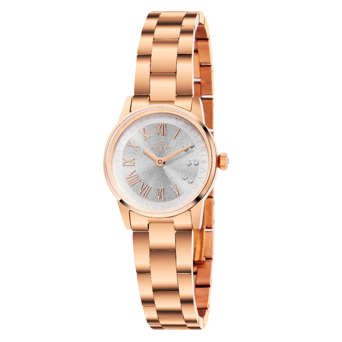 ساعة أفاليري النسائية بحركة كوارتز ولون مينا أبيض - AV-2494B