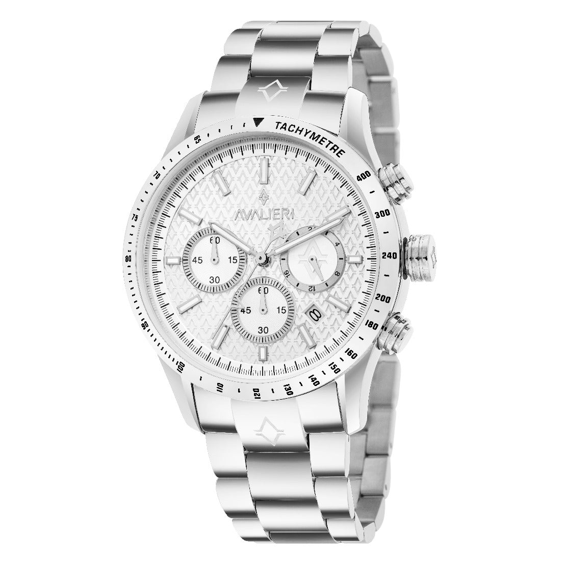 ساعة أفاليري الرجالية بحركة كوارتز ولون مينا أبيض - AV-2529B