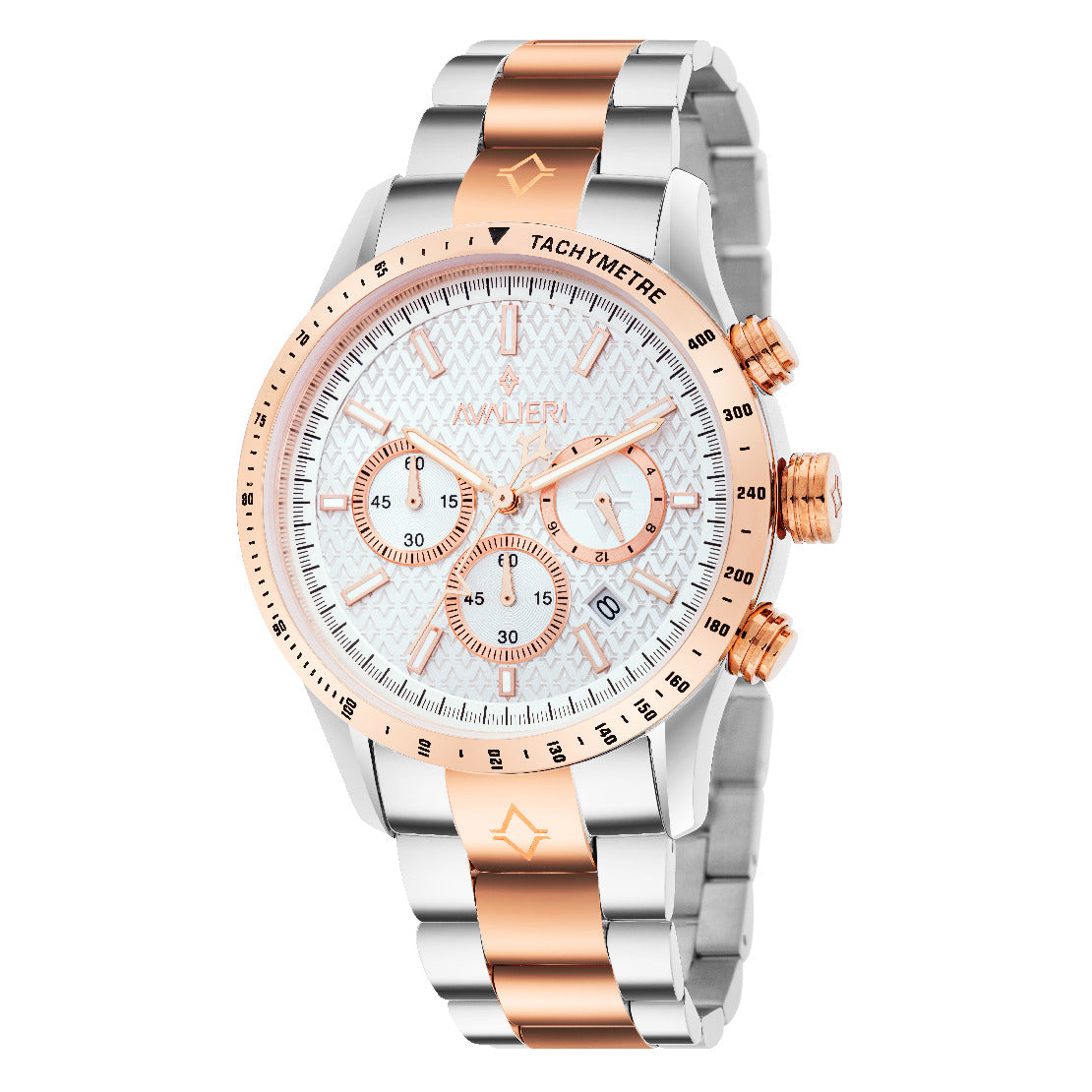 ساعة أفاليري الرجالية بحركة كوارتز ولون مينا أبيض - AV-2531B