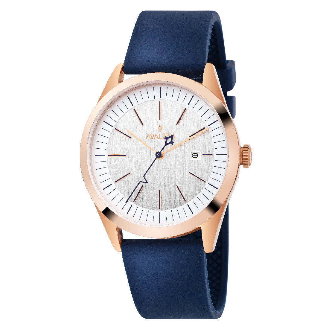 ساعة أفاليري الرجالية بحركة كوارتز ولون مينا أبيض - AV-2532B