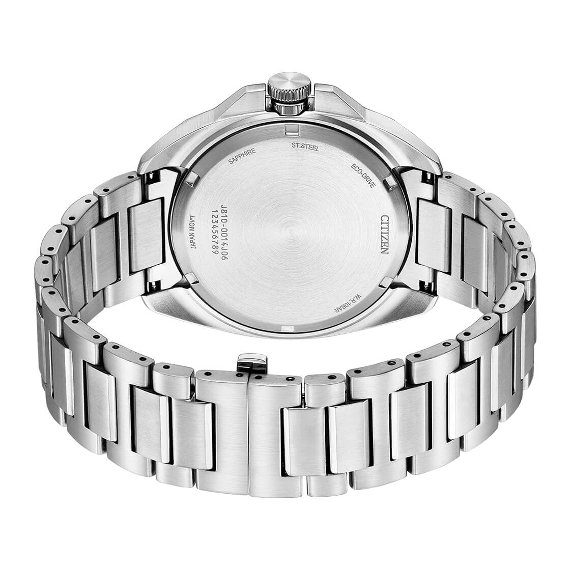 ساعة سيتيزن الرجالية بحركة تعمل بالطاقة الضوئية ولون مينا رمادي - CITC-0052