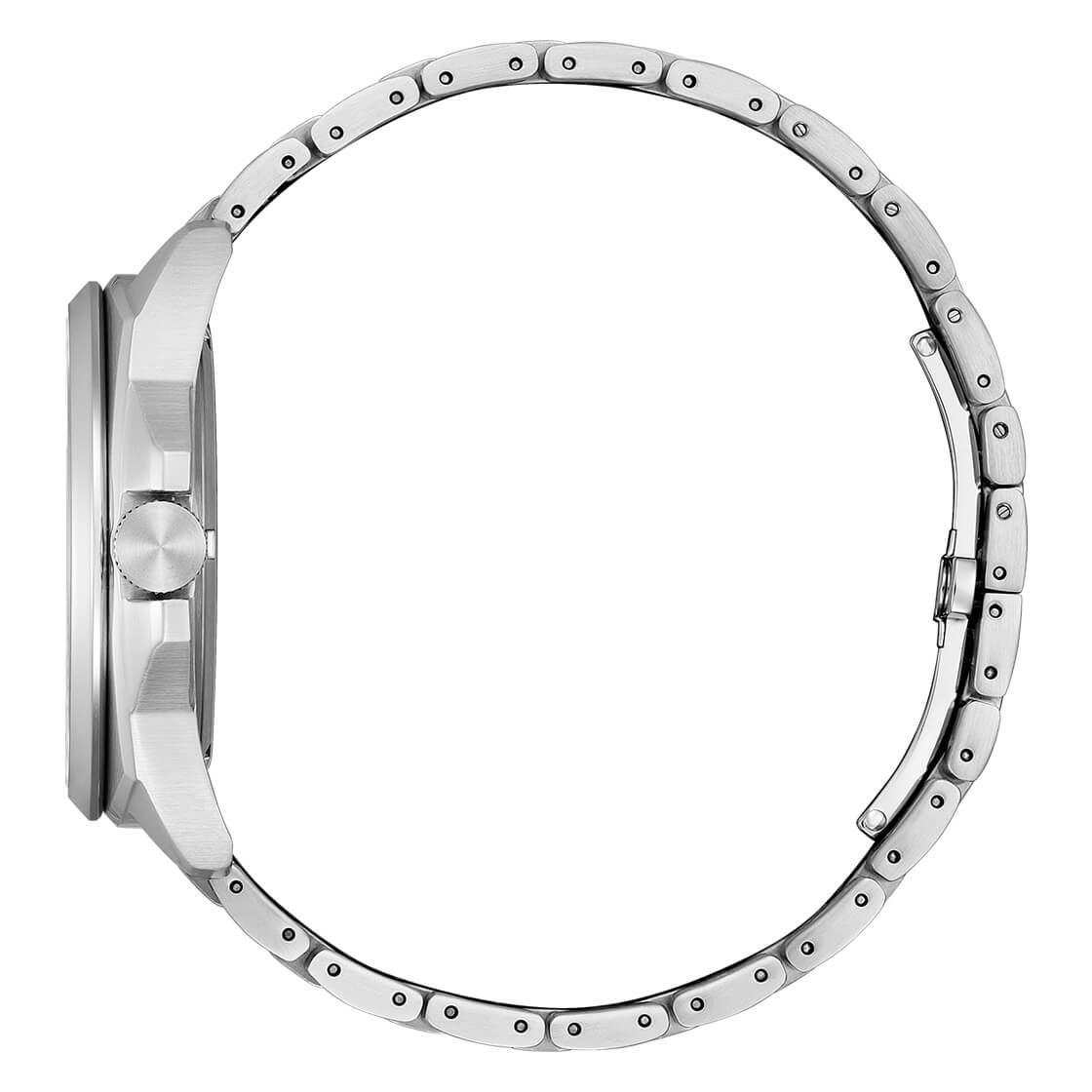 ساعة سيتيزن الرجالية بحركة تعمل بالطاقة الضوئية ولون مينا رمادي - CITC-0052