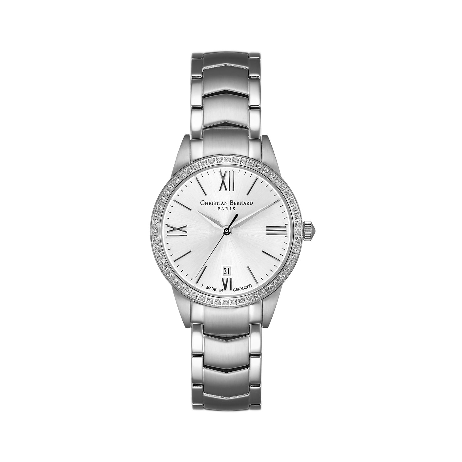 Women s watch quartz movement silver dial CB 0149