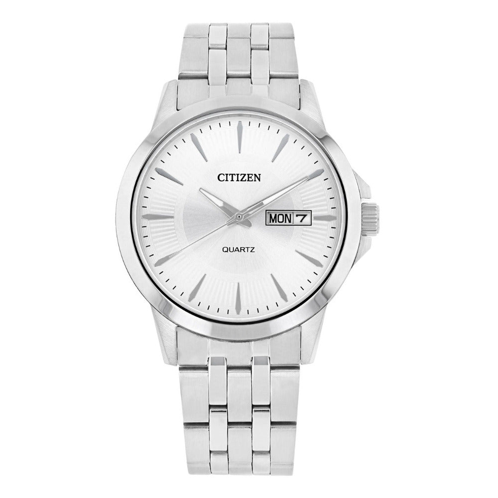 Citizen quartz watch discount silver