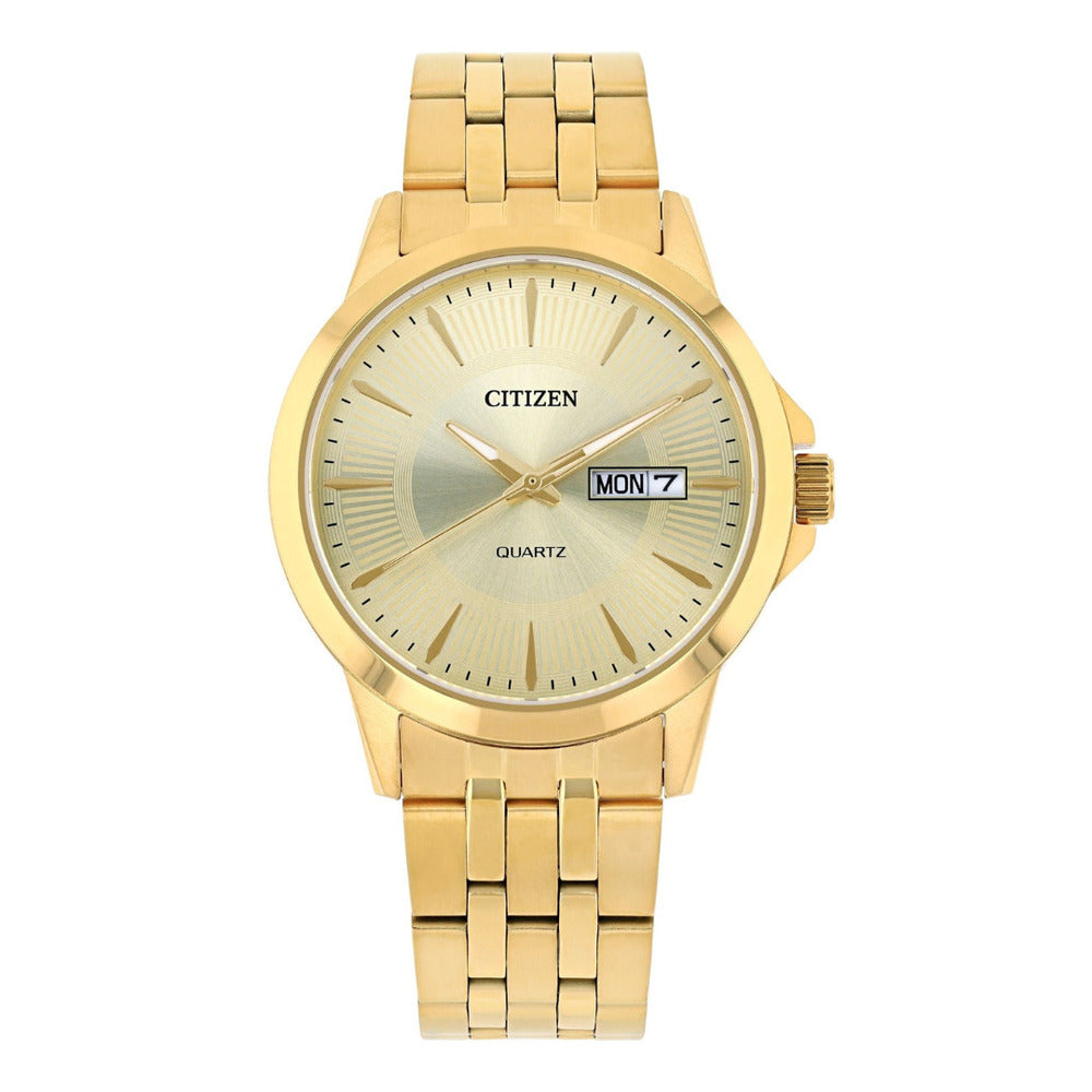 ساعة سبيشل سيتيزن الرجالية بحركة كوارتز ولون مينا ذهبي - DZ5002-52P