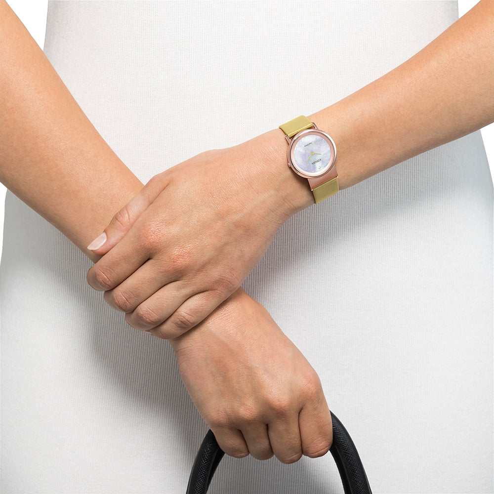 Citizen Women's Optical Powered Movement White Dial Watch - EG7073-16Y