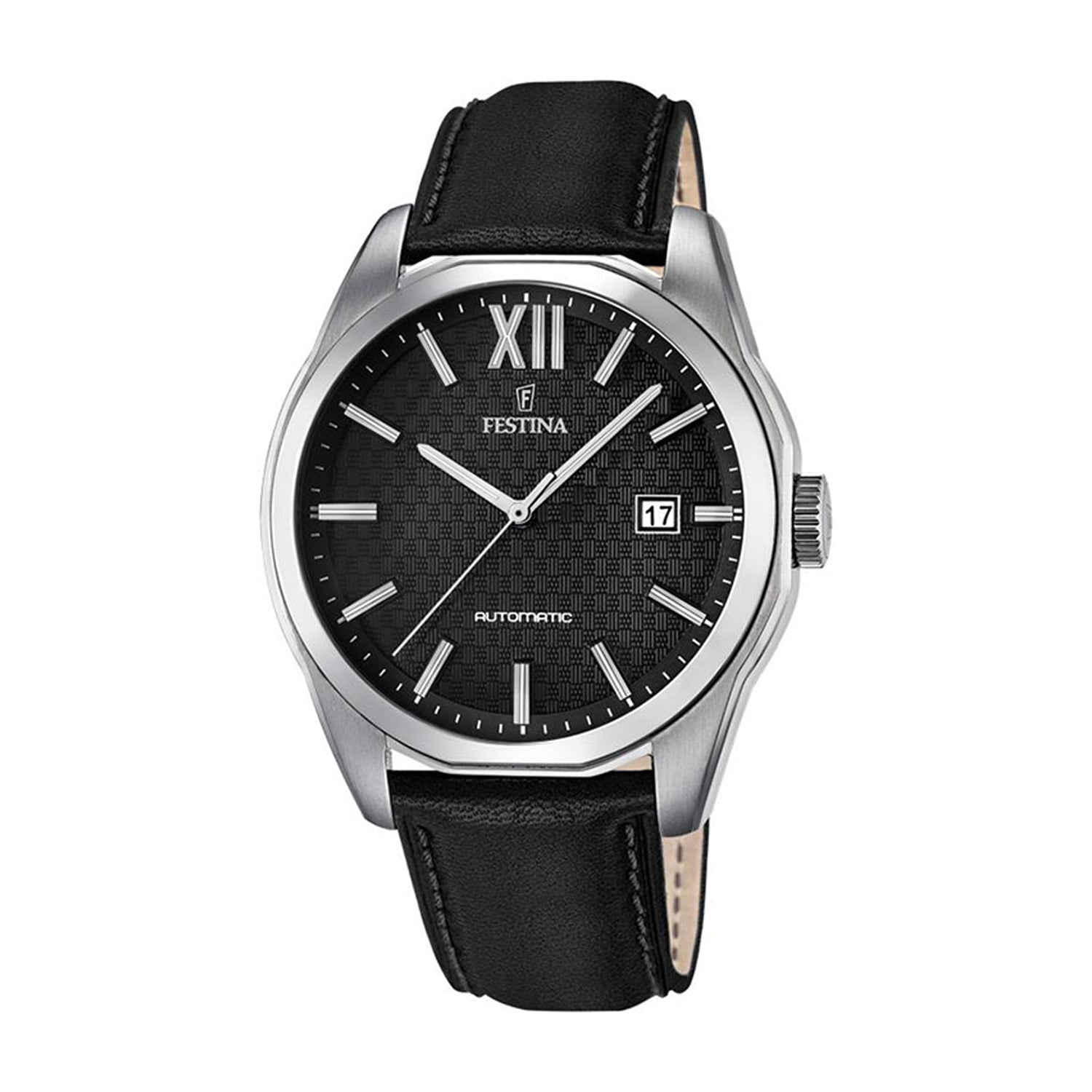 ساعة فيستينا الرجالية بحركة أوتوماتيكية ولون مينا أسود - F16885/4