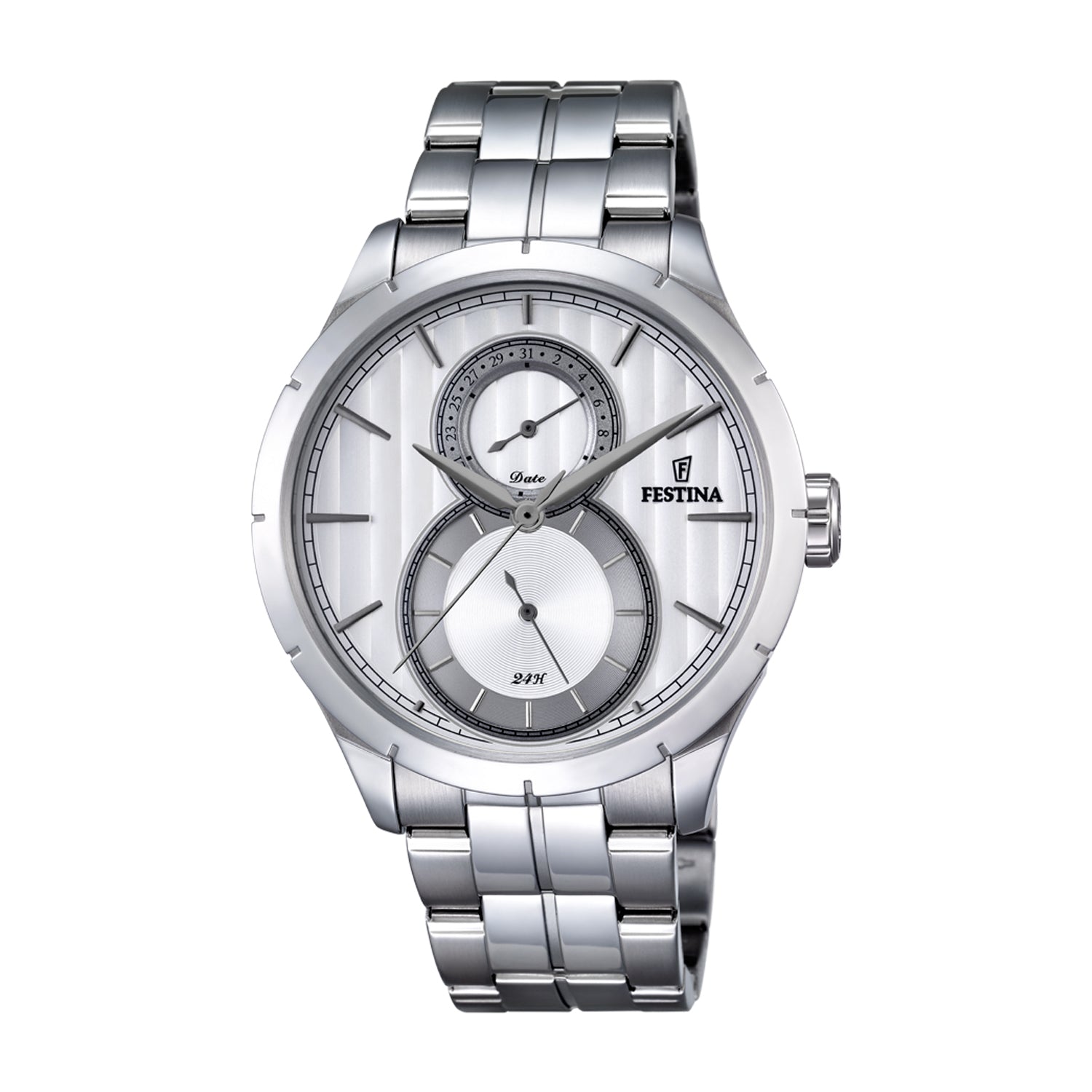 ساعة فيستينا الرجالية بحركة كوارتز ولون مينا رمادي - F16891/1