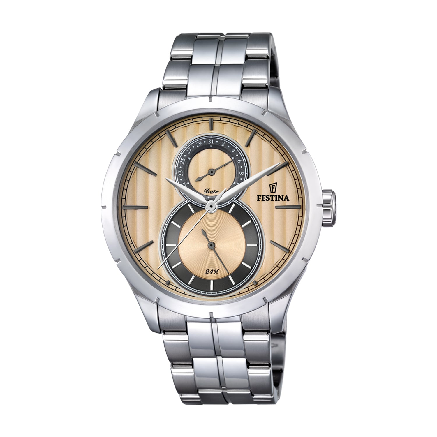 ساعة فيستينا الرجالية بحركة كوارتز ولون مينا بيج - F16891/4