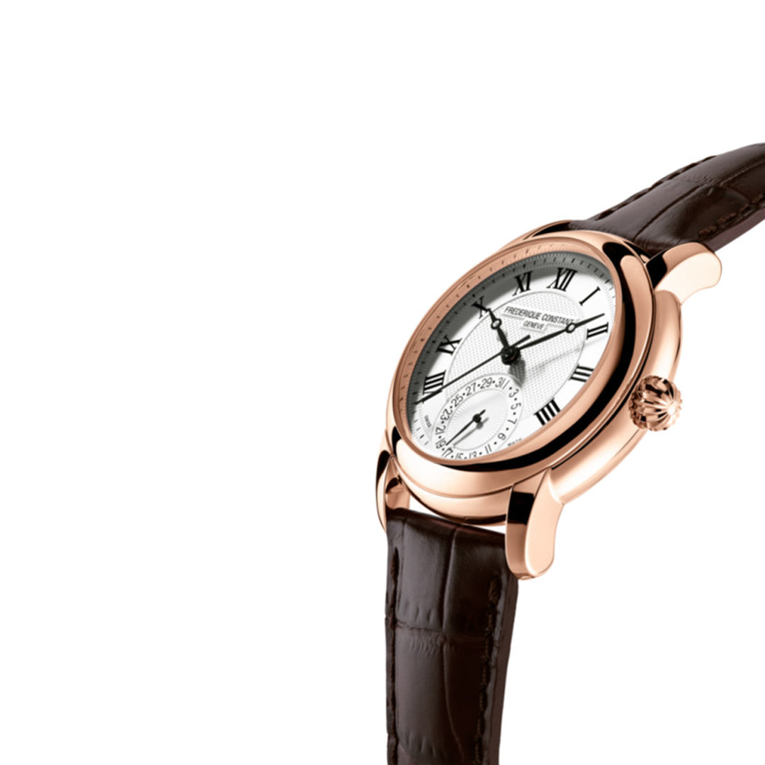 ساعة فريدريك كونستانت الرجالية بحركة أوتوماتيكية ولون مينا أبيض - FC-0051