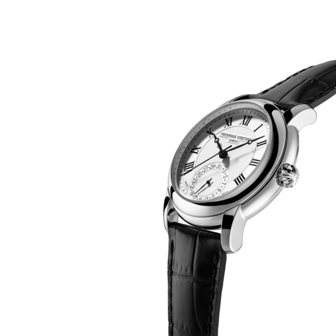 ساعة فريدريك كونستانت الرجالية بحركة أوتوماتيكية ولون مينا أبيض - FC-0078