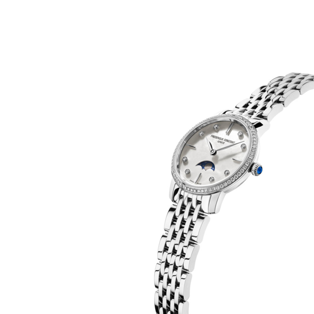 Frederique Constant Women's Quartz White Dial Watch - FC-0090(76/D 0.58CT)