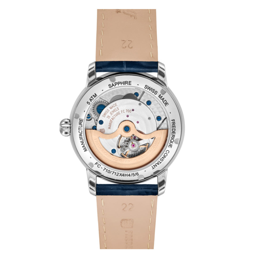 ساعة فريدريك كونستانت الرجالية بحركة أوتوماتيكية ولون مينا أزرق - FC-0142