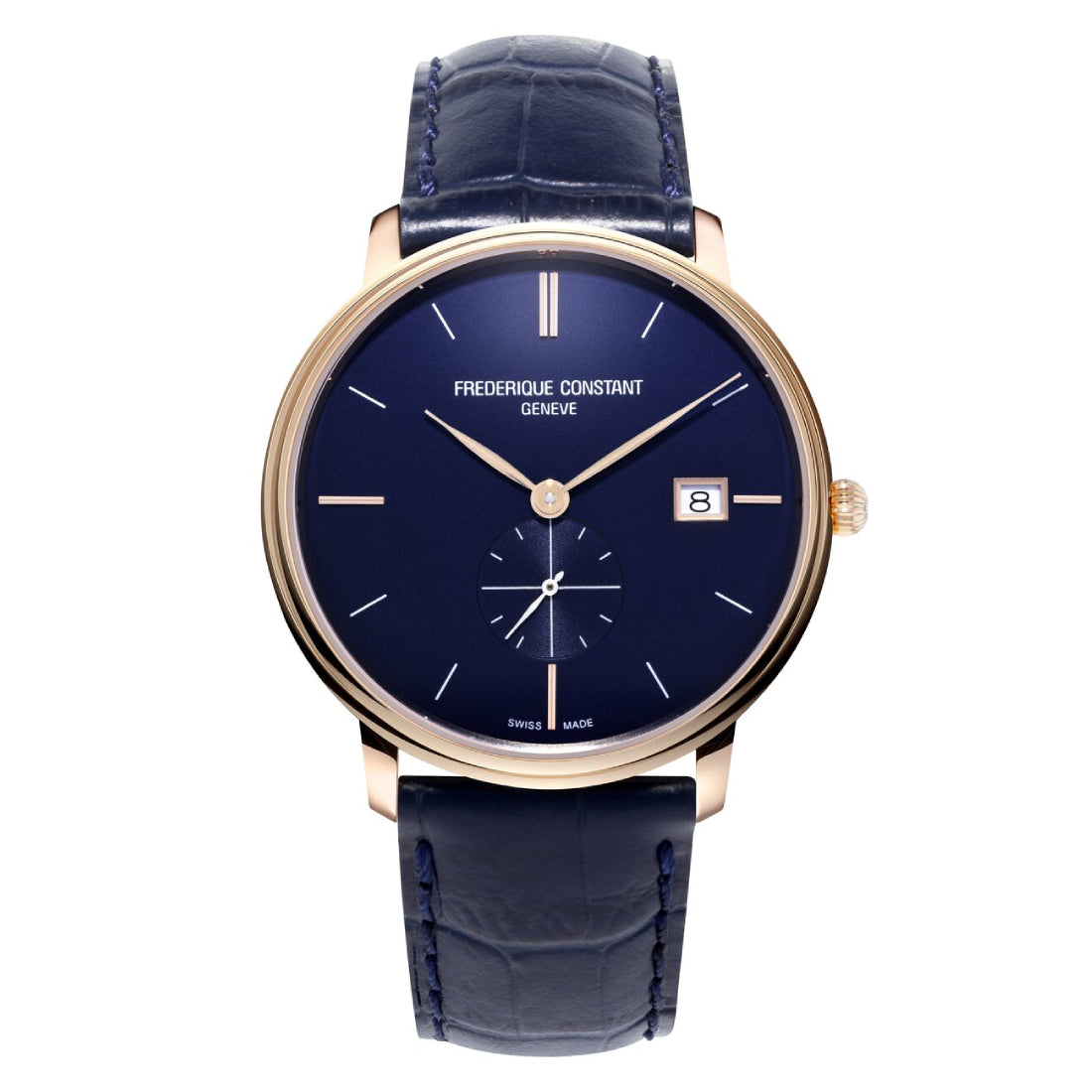 ساعة فريدريك كونستانت الرجالية بحركة كوارتز ولون مينا أزرق - FC-0152