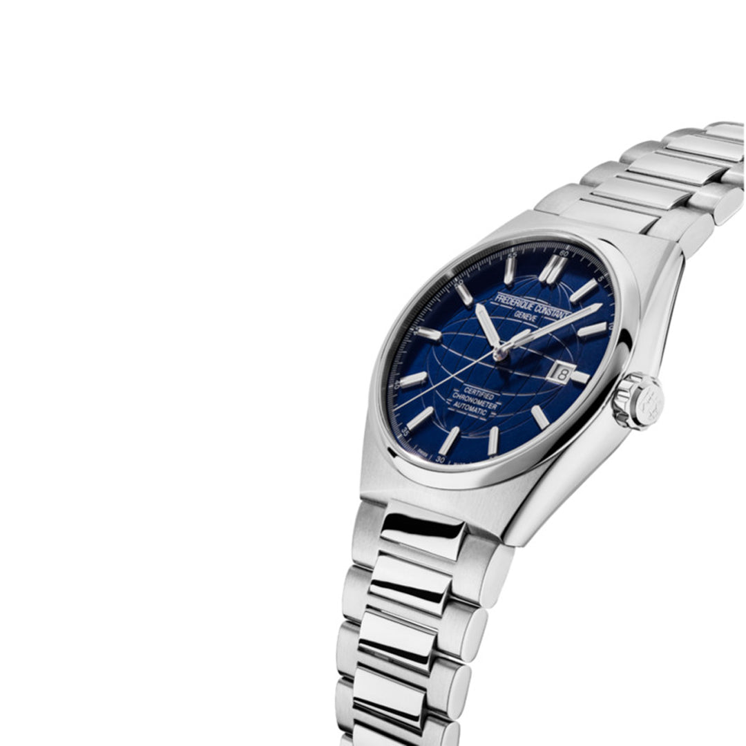 ساعة فريدريك كونستانت الرجالية بحركة أوتوماتيكية ولون مينا أزرق - FC-0159+STRAP