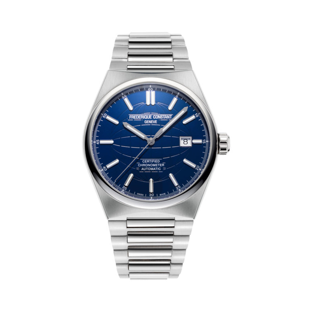 ساعة فريدريك كونستانت الرجالية بحركة أوتوماتيكية ولون مينا أزرق - FC-0159+STRAP