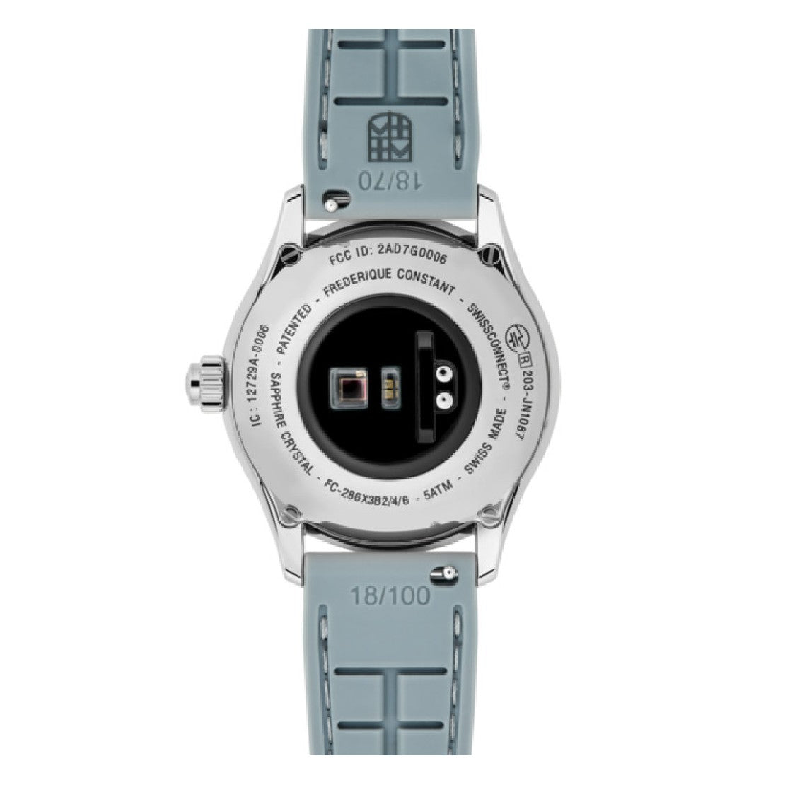 ساعة فريدريك كونستانت النسائية بحركة كوارتز ولون مينا أخضر - FC-0198+Charger